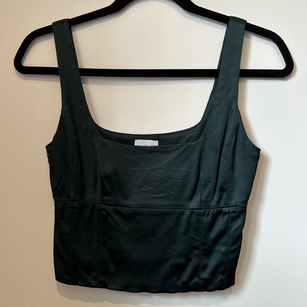 Wilfred Shine Bustier Dark Forest Green